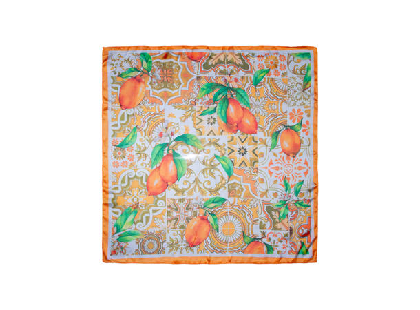 Skjerf lemon 70x70 oransje 