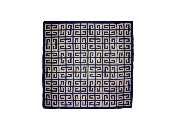 Skjerf m/mønster 65x65 navy 