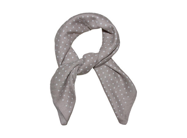 Skjerf m/prikker 65x65 taupe 