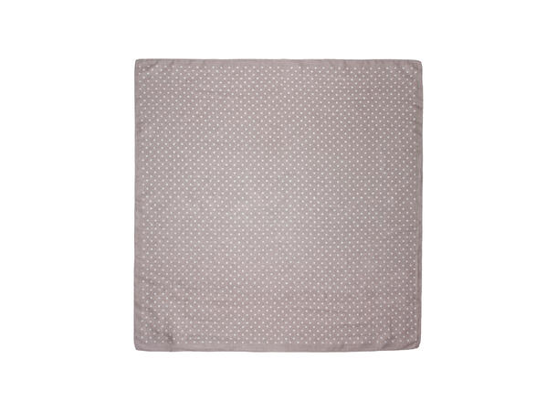 Skjerf m/prikker 65x65 taupe 