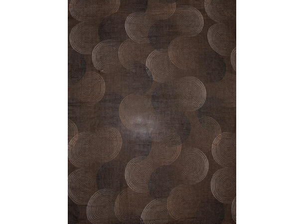 Skjerf m/sirkler 90x180 brun 