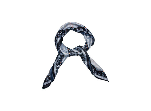 Skjerf paisley 70x70 grå* 