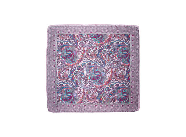 Skjerf paisley 70x70 rosa 