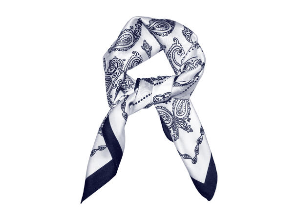 Skjerf paisley SILKE 70x70 navy* 