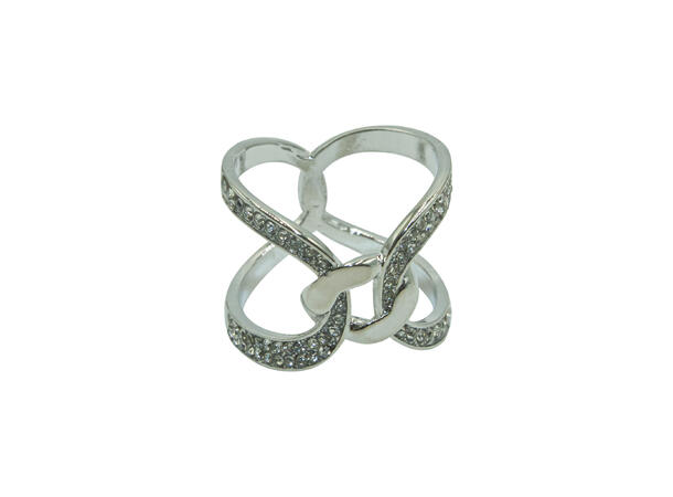 Skjerf ring m/2 ringer sølv 