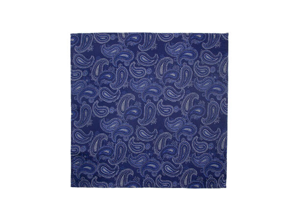 Sløyfe m/lommetørkle paisley blå 