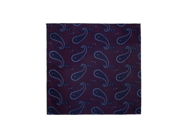 Sløyfe m/lommetørkle paisley plumme 