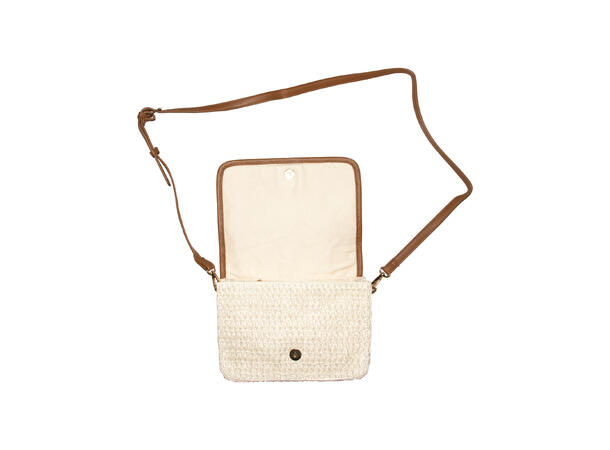 Veske "Summer" liten m/ruter offwhite SS26 