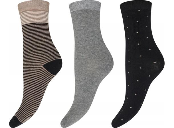 DECOY 3-pack ankle sock cotton Multicolour 37-41 - AW25 