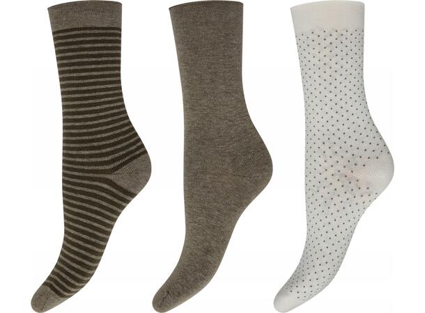 DECOY ankle socks fine knit Multicolor 37-41 Økotex - SS26 