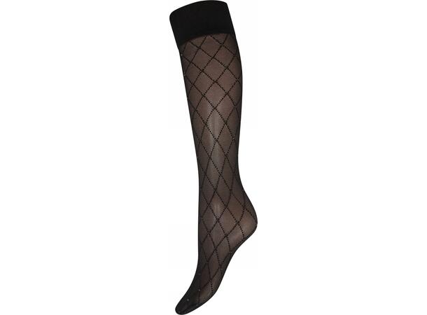 DECOY kneehigh check w. 25 den Black 37-41 - AW25 