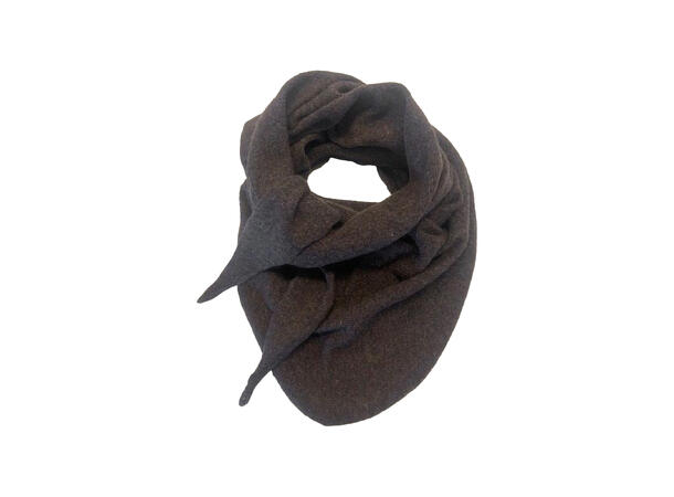 Dame Sjal ensfarget triangle brun Høst25 