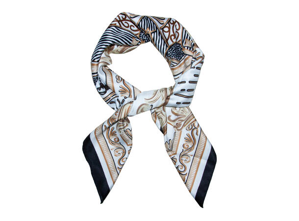 Dame skjerf mønstret 90x90 sort* 