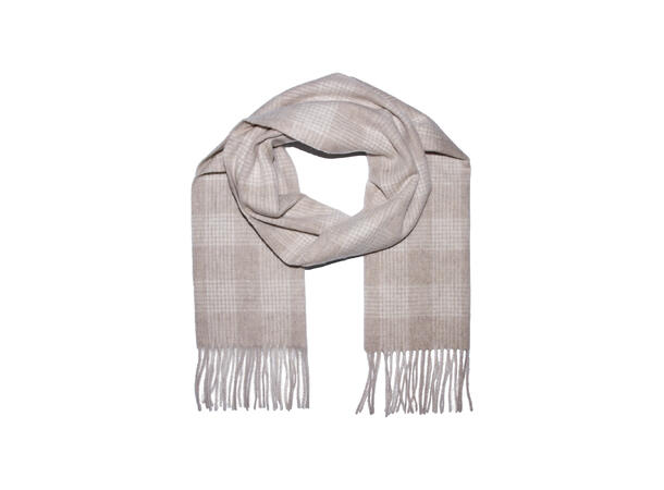 Dame skjerf rutet 30x180 beige Høst 