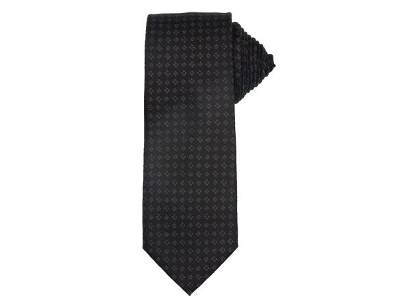 Santi Silkeslips 7,0cm mønster grå/sort* 