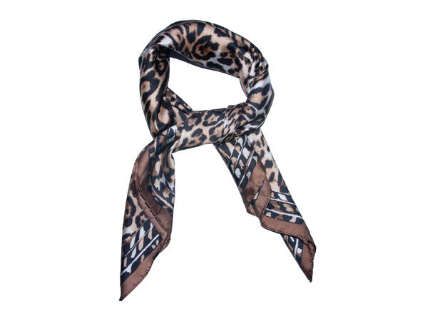 Skjerf dyreprint 70x70 brun* 