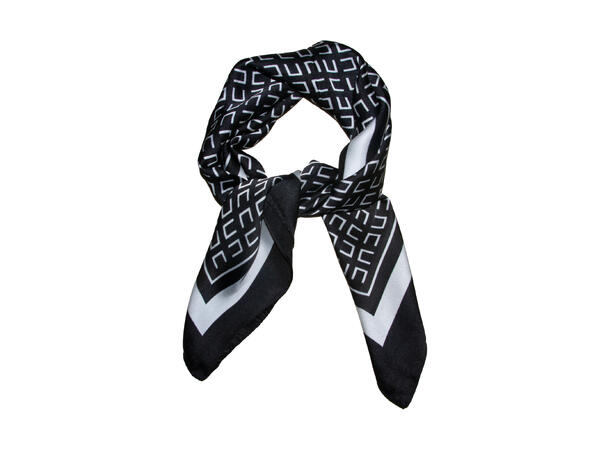 Skjerf enkel mønster 70x70 sort 