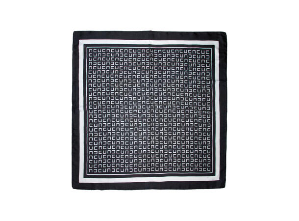 Skjerf enkel mønster 70x70 sort* 