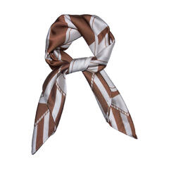 Skjerf geometri 70x70 beige*