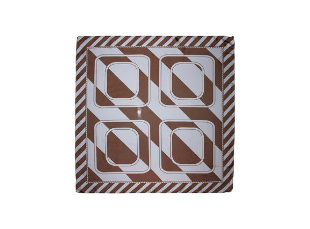 Skjerf geometri 70x70 beige* 
