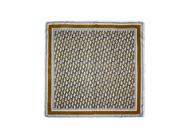 Skjerf kjede-mønster 65x65 cognac 