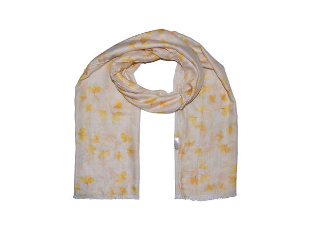 Skjerf m/blader 75x180 gul 