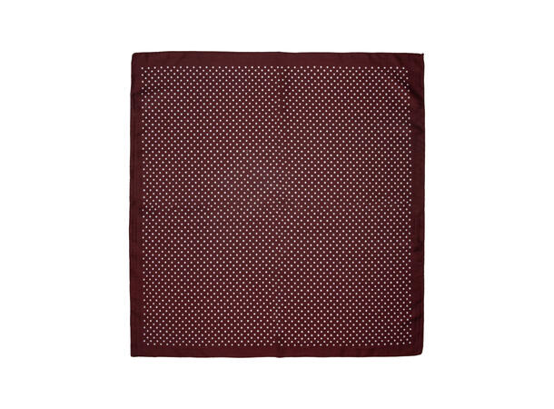 Skjerf m/prikker 65x65 vinrød 