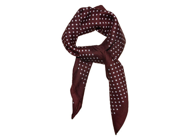 Skjerf m/prikker 65x65 vinrød 