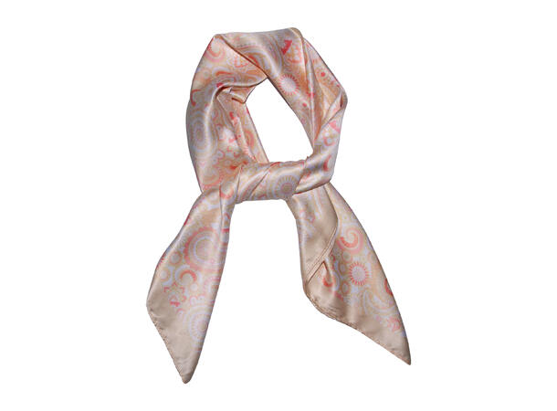 Skjerf paisley 70x70 gul 