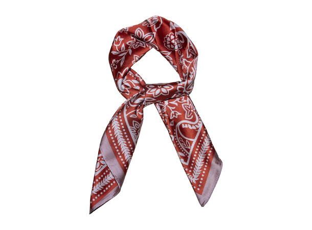 Skjerf paisley 70x70 rust 