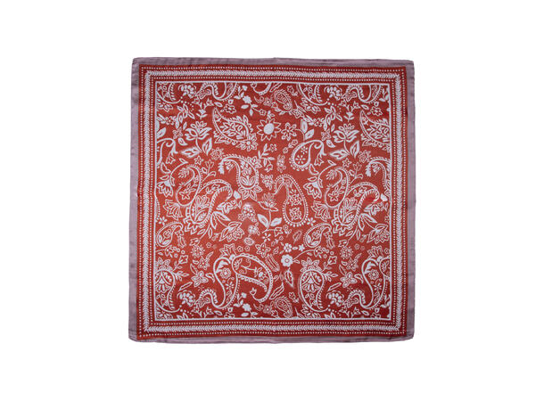 Skjerf paisley 70x70 rust 