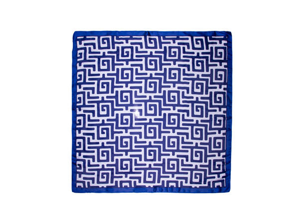 Skjerf små labyrint 70x70 blå* 