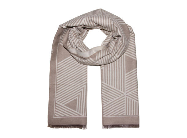Skjerf stripet 65x180 beige Høst26 