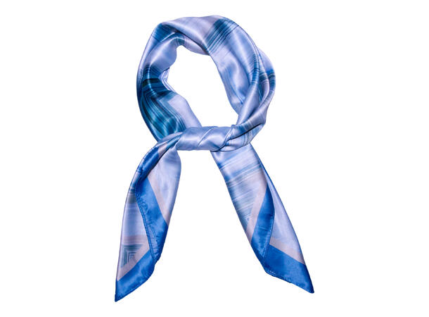 Skjerf zig zag 70x70 blå* 