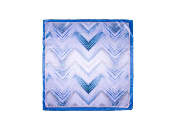 Skjerf zig zag 70x70 blå* 