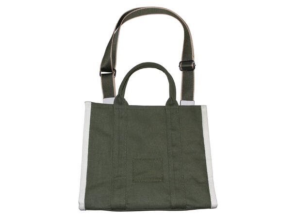 Veske "The Bag" Canvas grønn kontrast kant 