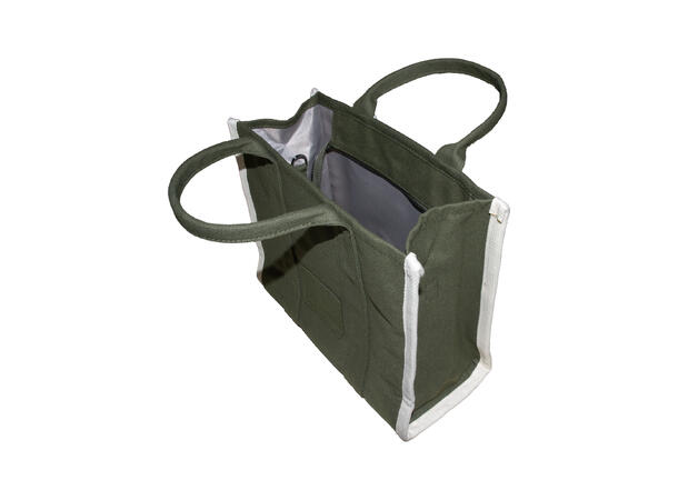 Veske "The Bag" Canvas grønn kontrast kant 