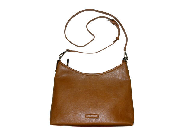 Veske enkel cognac (sølv tilbehør) 