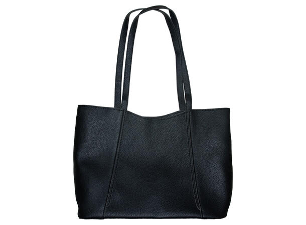 Veske m/hank og skjerf* m/sølv tilbehør sort 