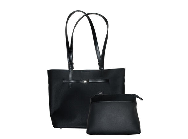 Veske stor m/ tilleggsveske sort 