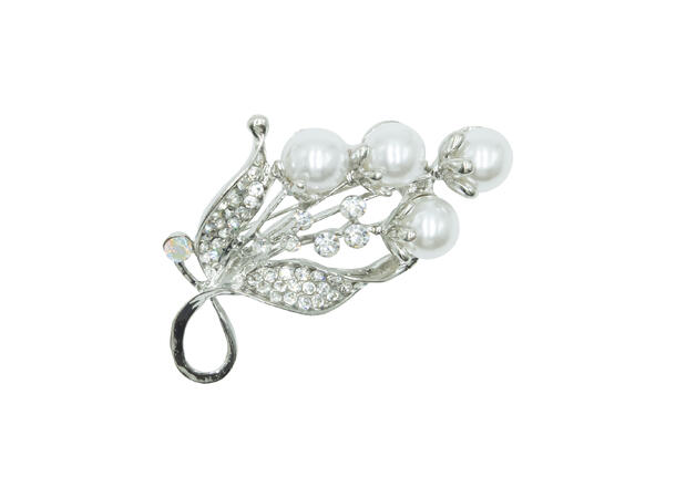 Brosje Pearl sølv Strl.: 6x3,5cm 