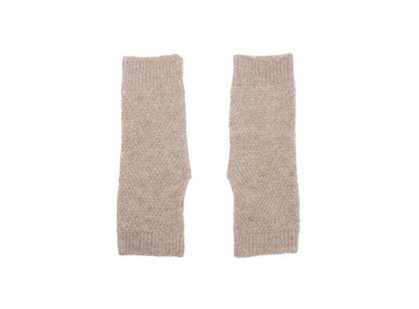 Dame armvarmer m/mønster beige Høst 