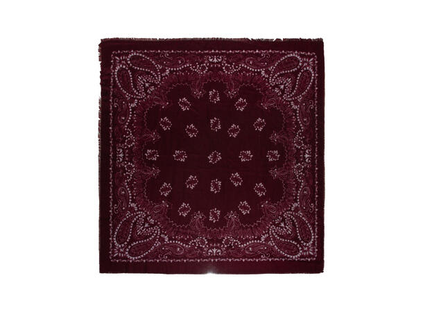 Dame skjerf paisley 110x110 vinrød Høst26 