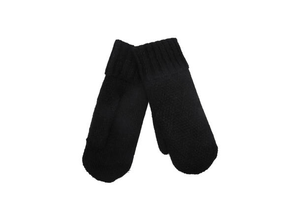 Dame vott m/mønster sort Høst 