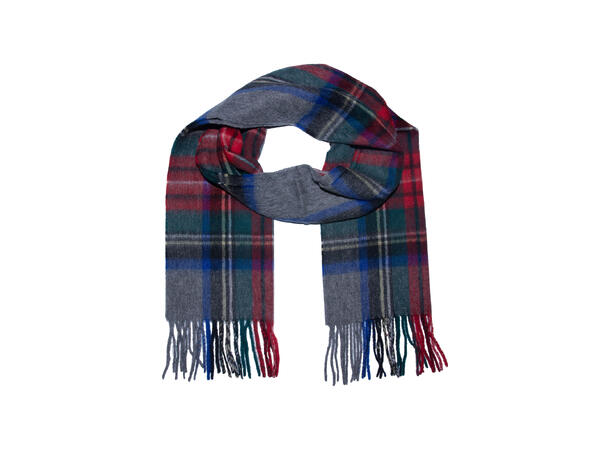 Herre skjerf klassisk ruter 30x180 grå Høst 