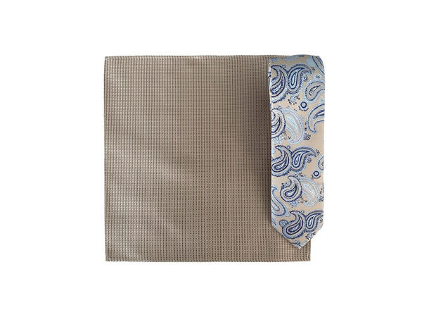 Konfirmant sett beige (slips/lommetørkle hengende) SS26 