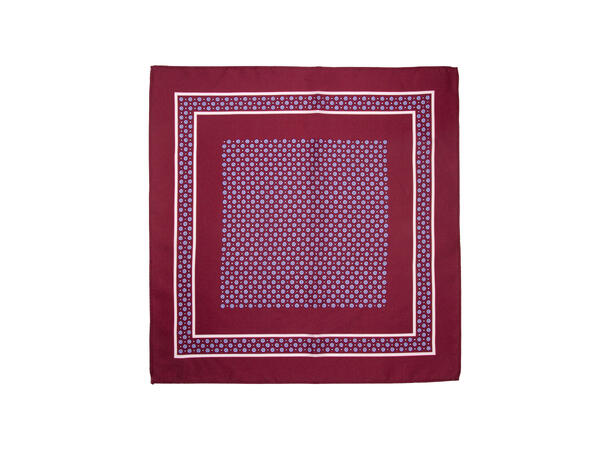 Lommetørkle mønstert 33x33 vinrød 