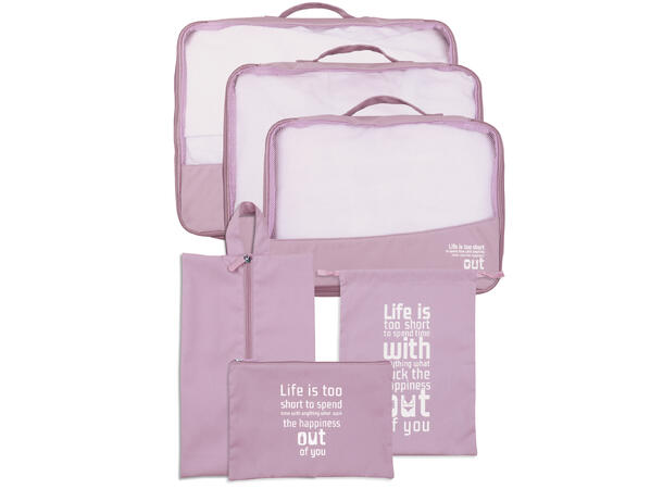 Reisesett "Summer" inkl. 6 vesker rosa SS26 