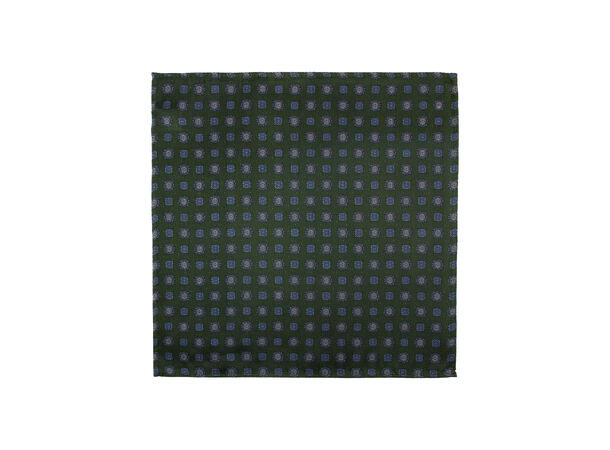 Santi 8cm silkeslips+lommetørkle sett hengende grønn 