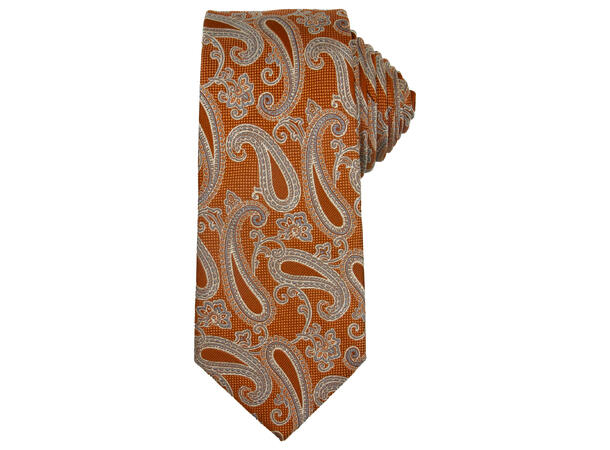 Santi Silkeslips 7,5 cm paisley rust 